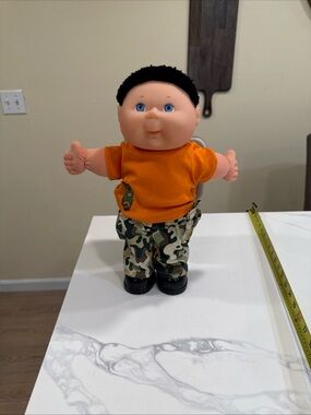 Mattel Kids Doll in Orange Shirt and Camo Pants